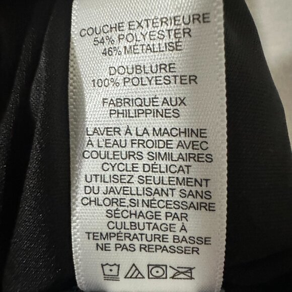 EXPRESS Black Gold Metallic Shimmer Crop Cross Back Strappy Tank Top Size XS - Picture 6 of 7